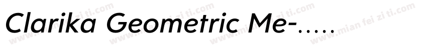 Clarika Geometric Me字体转换